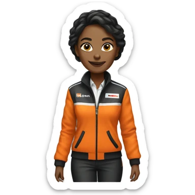Woman with Clothes of McLaren F1 Team sticker