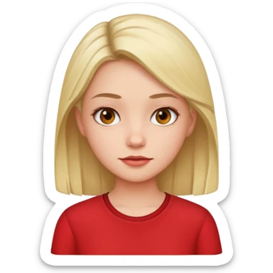 Red shirt  girl sticker