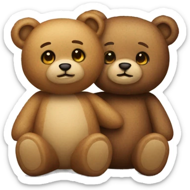 teddy bear couple sticker