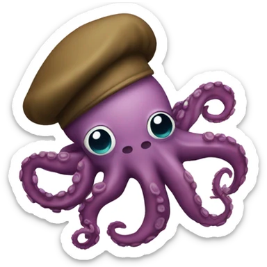 octopus in a beret sticker