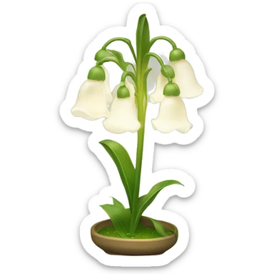 Lily of the valley lamp sticker