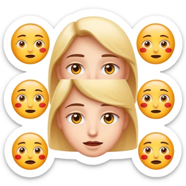 emoji eyes moving up then down as if checking someone out sticker
