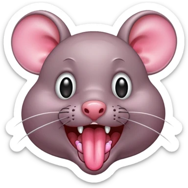 Rat drooling meme sticker sticker