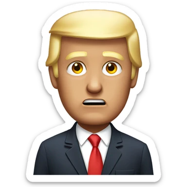 Trump with injured right ear. sticker