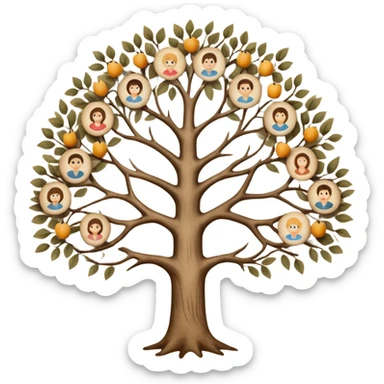 family tree sticker