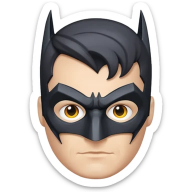 BATMAN LOGO, WHITE PERSON  sticker