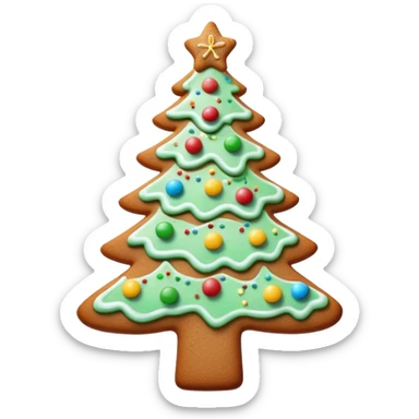 Gingerbread Christmas tree sticker