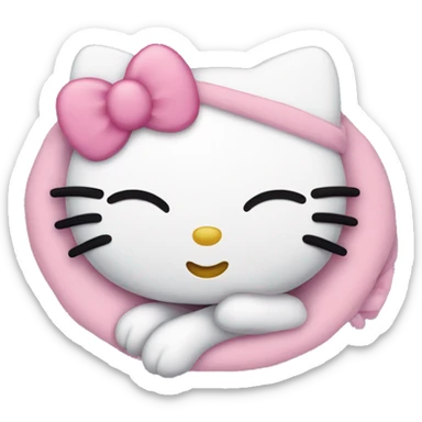 Sleeping hello kitty  sticker