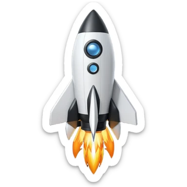 Create an emoji in which it is representing AI logo similarly like the logo of Chat GPT ,Gemini but different completely different and very professional not simple and try to make it in black and white colour . This AI named Vimaan means rocket AI so try to make it in sticker