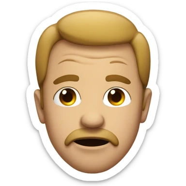 Man with drool coming out of his mouth and hearts in his eyes sticker