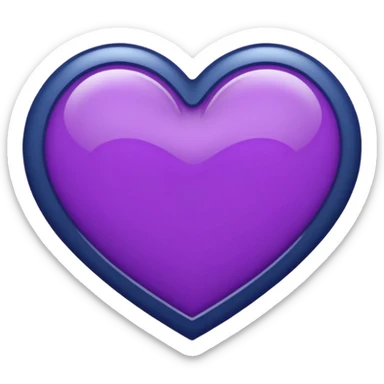 heart pules tech with the pules symbol in the middle, make the hart dark purple. navy blue outline, button sticker