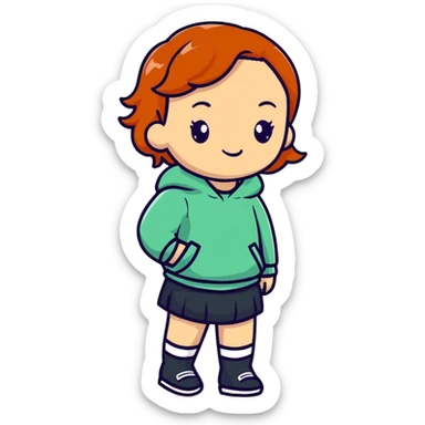 ginger-haired girl sticker