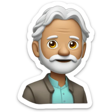 hyper realistic narendra modi as rick from rick and morty sticker