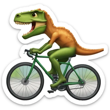 Dinosaurio ciclista sticker