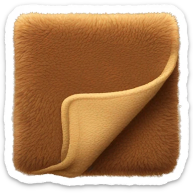 Brown fuzzy blanket  sticker