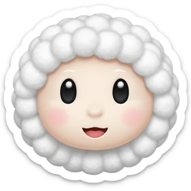 cotton emoji sticker