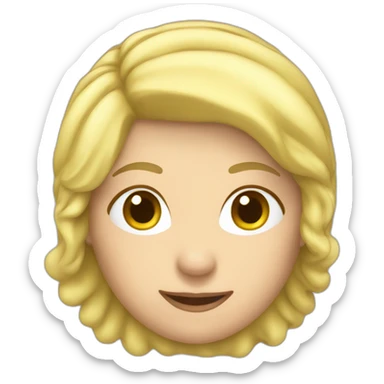 causasian blonde female skydiver sticker