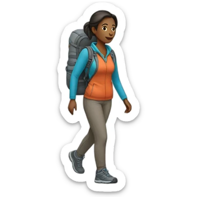 women treking sticker