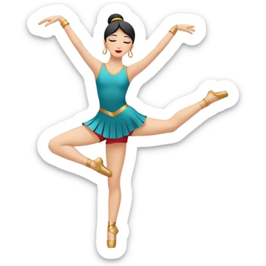 North (N): "dancer_north: Create a minimal flat-vector dancer icon facing north. Pose conveys motion with arms curved upward and one leg slightly lifted. Black stroke 2px on transparent background, square canvas 1:1, SVG vector style, no text or facial features." sticker