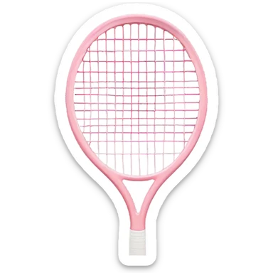 light pink tennis racket with no ball sticker