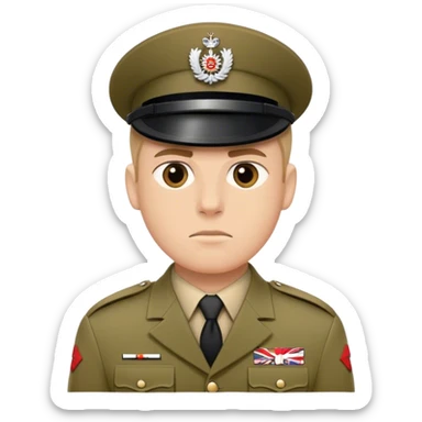 British army is serious and photorealistic sticker