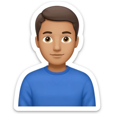 man in blue smart jumper and blue chinos sticker