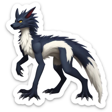 Cool Edgy Modern Sergal species by LiLaiRa full body sticker