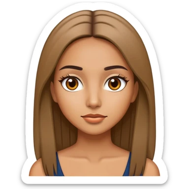 Latina girl with straight hair sticker