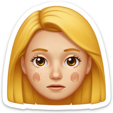 woman with acne face sticker