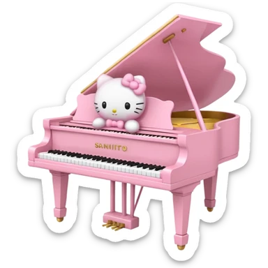 My sweet piano sanrio sticker