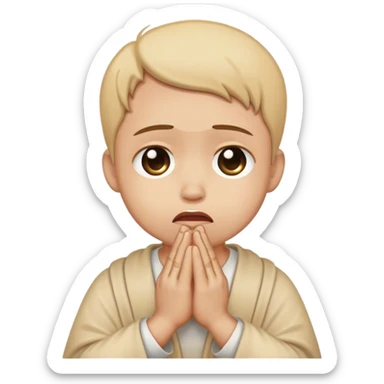 Begging Pleading Sad Crying or Praying sticker