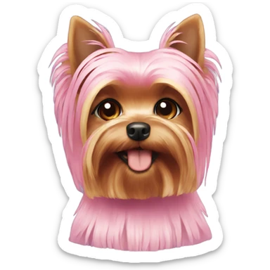Pink Yorkie  sticker
