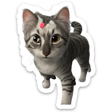 realistic cat portrait close-up sticker