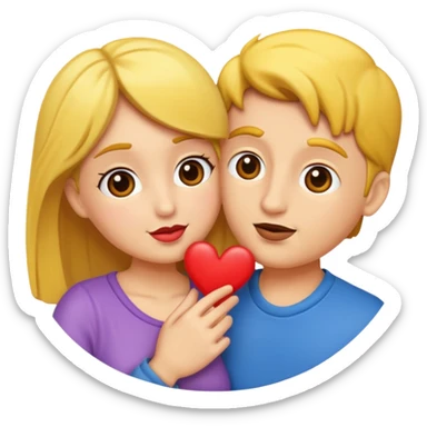 Couple bisous sticker