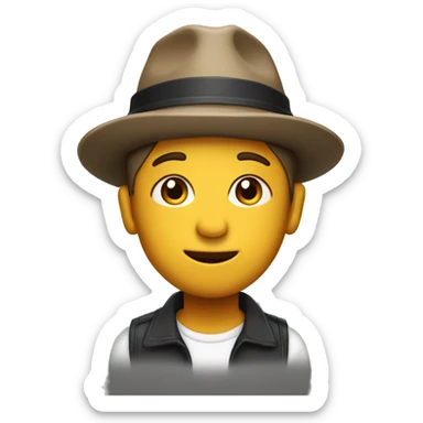 shar with hat sticker