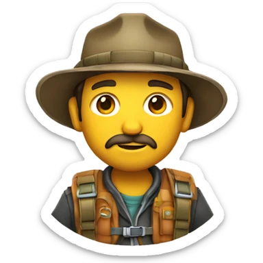 explorador con prismaticos sticker