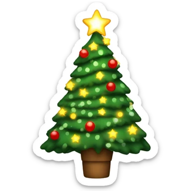 Lighted Christmas tree sticker