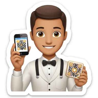 waiter qr tips  sticker
