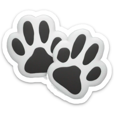 Two Snow paw prints sticker