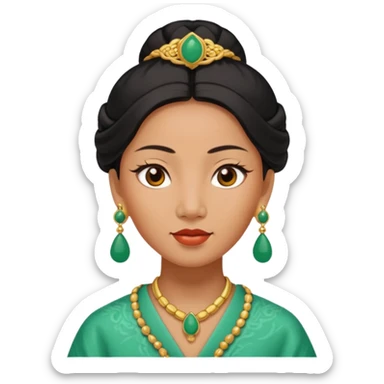 ancient Ming woman with earrring sticker