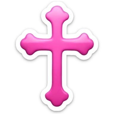 pink orthodox cross sticker