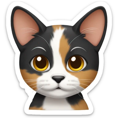 cute calico cat sticker