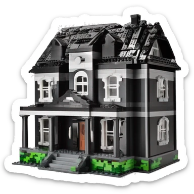 Lego Barbie’s and Darth’s very dusty and old disturbing disgusting ghostly haunted horror dream house mansion  sticker