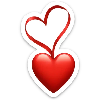 Corazón y moño sticker