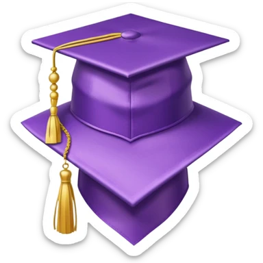 lilac graduation cap sticker