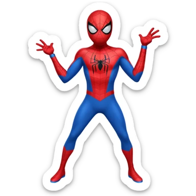 Spiderman full body doodle shock with cartoon 2Dflashes sticker