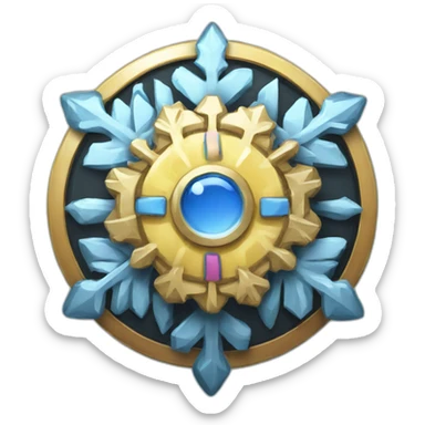 badge, medal, new year, snowflake, pokemon, picture, paint, draw sticker