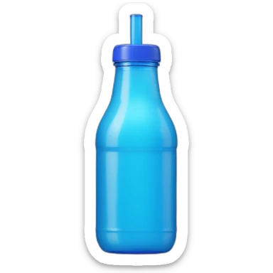 blue wkd bottle with straw sticker