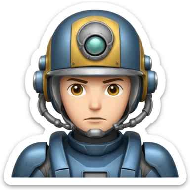 A giant mecha pilot sticker