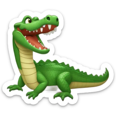 Crocodile qui mange un serpent sticker